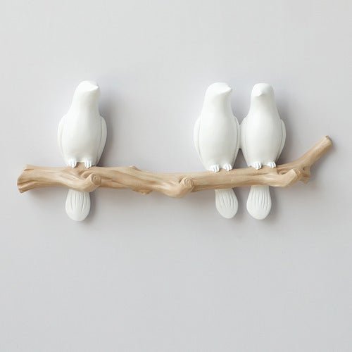 Decoratieve Wandhaak met Vogelontwerp - Harskunst voor Hal, Slaapkamer en Badkamer - Stijlvolle Opbergoplossing met Natuurlijke Charme