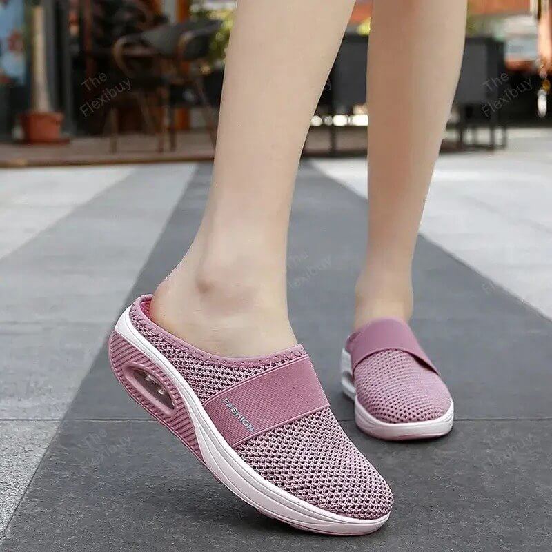 Orthopedische Dames Sneakers met Luchtkussen Demping Mesh Ademend Wandelschoenen Antislip Maat 35-42