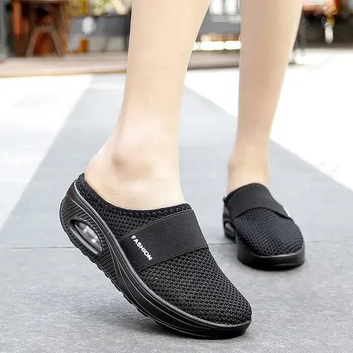 Orthopedische Dames Sneakers met Luchtkussen Demping Mesh Ademend Wandelschoenen Antislip Maat 35-42