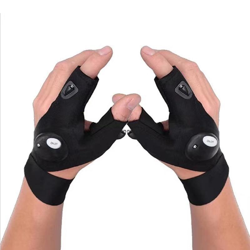 LED Vingerhandschoen met Licht Rechts Links Set voor Klussen Kamperen Vissen Fietsen Autoreparatie Handsfree