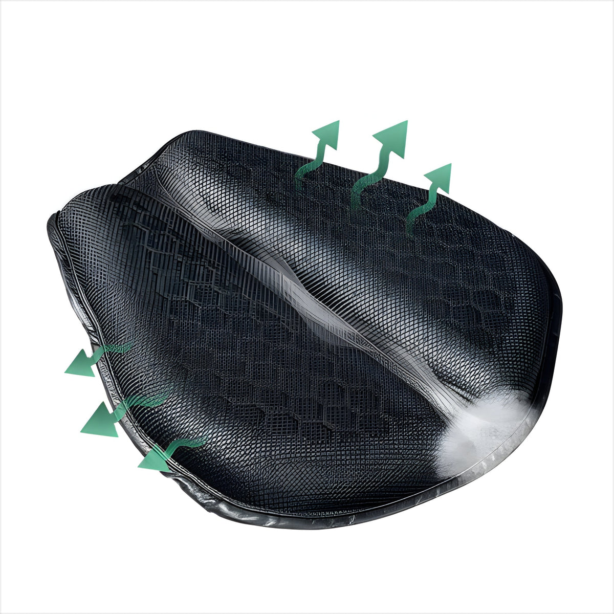 Gel Zadelkussen Motor Ergonomisch met Honingraatstructuur Antislip Drukverlaging voor Lange Comfortabele Ritten