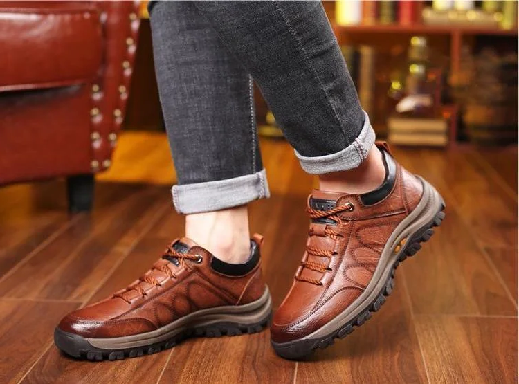 Handgestikte Herenschoenen met Voetboogondersteuning en Antislip Zool voor Optimaal Loopcomfort en Dagelijks Gebruik