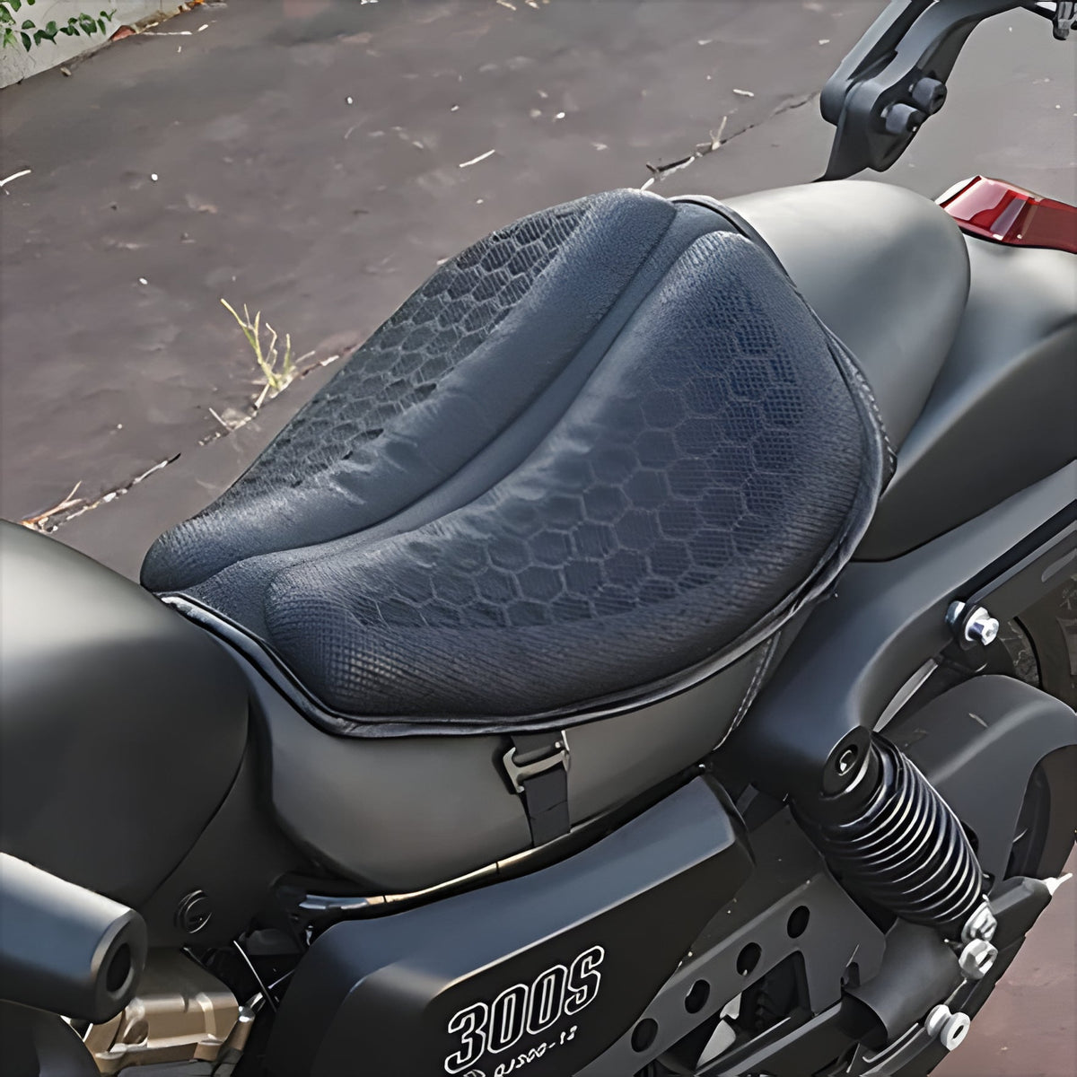 Gel Zadelkussen Motor Ergonomisch met Honingraatstructuur Antislip Drukverlaging voor Lange Comfortabele Ritten