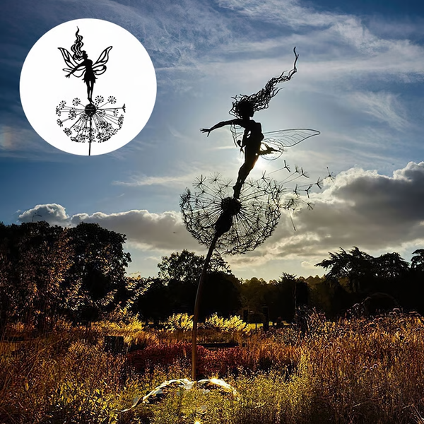 Metalen Feeën Tuinbeeld Set Weerbestendig Decoratie Tuin Terras Bloempot Sierlijk Sculptuur Fantasy Ornament