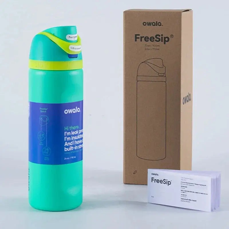 Roestvrijstalen Waterfles 710ml met FreeSip Spout - Lekvrij & 24u Koud - Ideaal voor Sport & Reizen