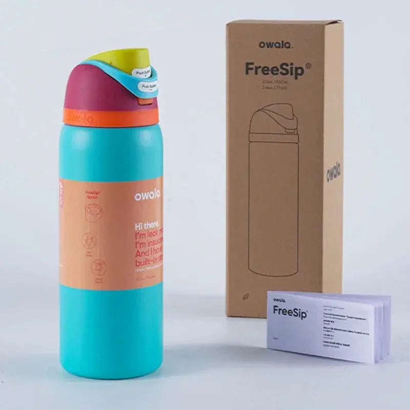 Roestvrijstalen Waterfles 710ml met FreeSip Spout - Lekvrij & 24u Koud - Ideaal voor Sport & Reizen
