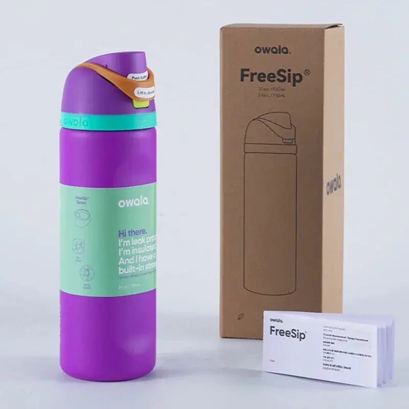 Roestvrijstalen Waterfles 710ml met FreeSip Spout - Lekvrij & 24u Koud - Ideaal voor Sport & Reizen