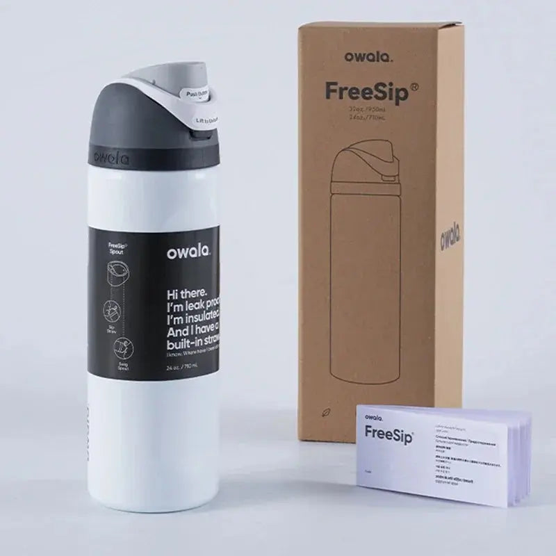 Roestvrijstalen Waterfles 710ml met FreeSip Spout - Lekvrij & 24u Koud - Ideaal voor Sport & Reizen
