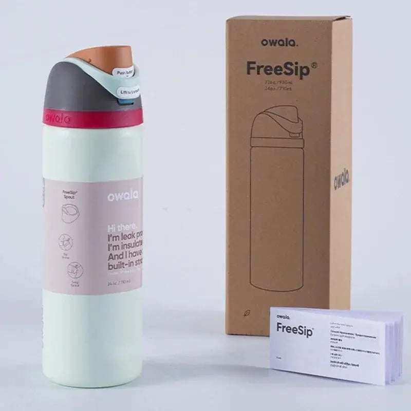 Roestvrijstalen Waterfles 710ml met FreeSip Spout - Lekvrij & 24u Koud - Ideaal voor Sport & Reizen