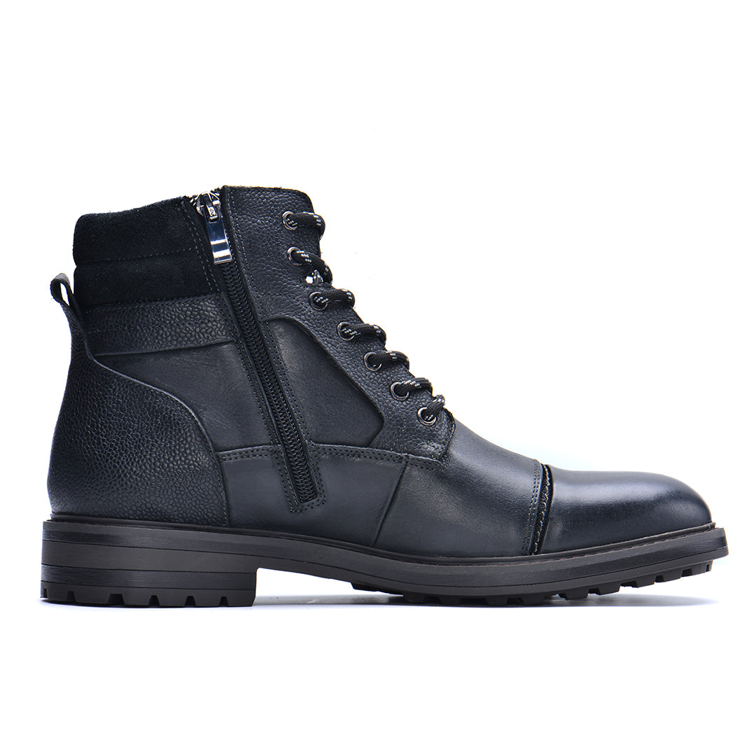 Leren Heren Boots Zwart Bruin Waterdicht met Verstevigde Zool Comfortabel voor Dagelijks Werk Wandelen