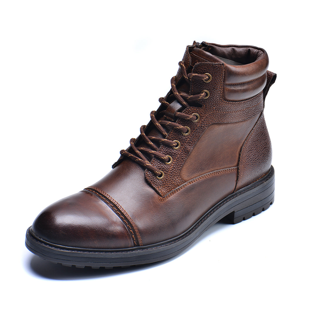 Leren Heren Boots Zwart Bruin Waterdicht met Verstevigde Zool Comfortabel voor Dagelijks Werk Wandelen