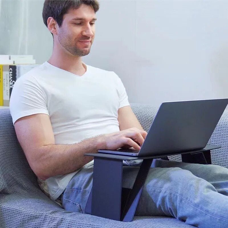 Ultradunne Klaptafel Laptop Bureau - Opvouwbaar Nachtkastje Ontbijttafel Werkblad Studeertafel Thuiswerken