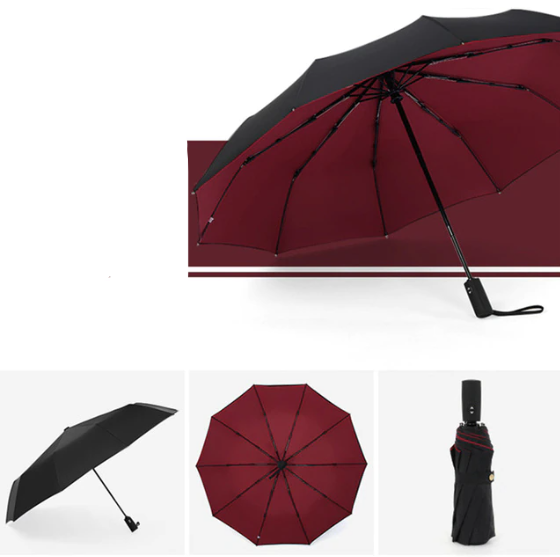 Opvouwbare Stormbestendige Paraplu 105cm Windbestendig Waterafstotend Compact Regenparaplu met Aluminium Frame
