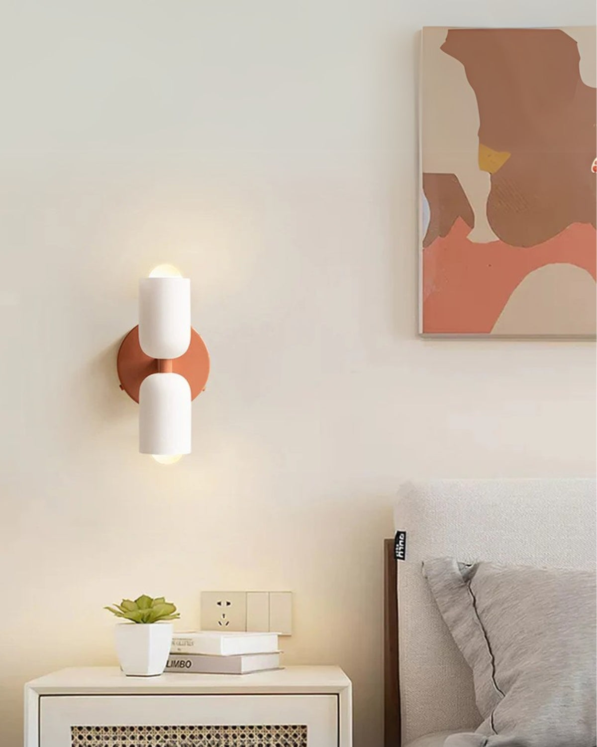 Wandlamp met Dubbele Glazen Kappen voor Slaapkamer en Woonkamer - E27 Wandverlichting