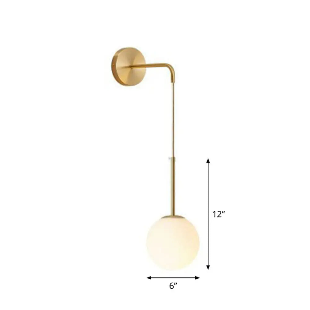 Glazen Globe Wandlamp Metalen Fitting E12 E14 Slaapkamer Woonkamer Hal Modern Sfeervol Interieur Verlichting