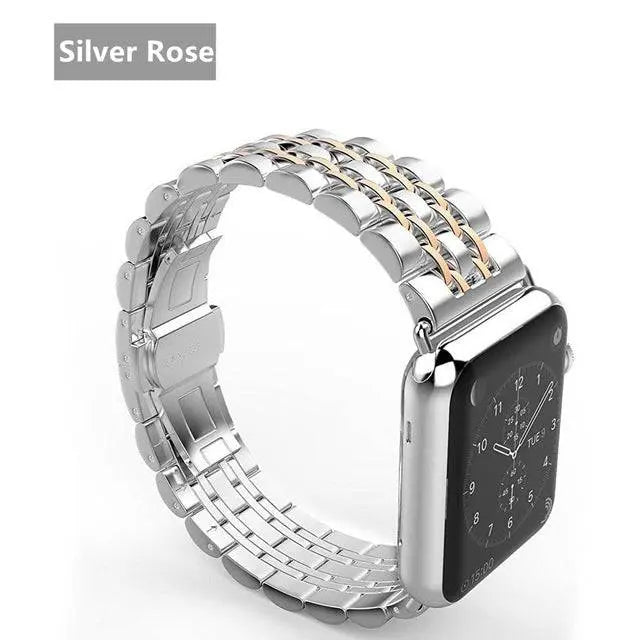 Smartwatch Armband met Hoesje Roestvrij Staal 44mm 42mm 40mm 38mm Display Bescherming Polsband Accessoire