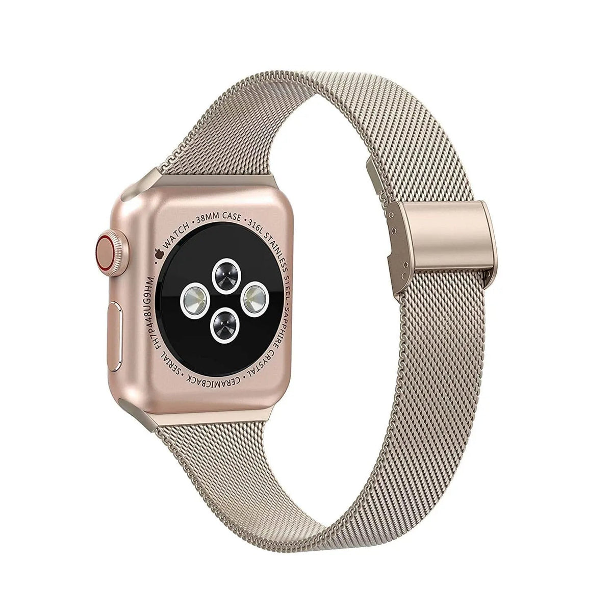 Roestvrij Stalen Mesh Smartwatchbandje 42mm 44mm 46mm 49mm Magnetische Sluiting Verstelbaar Polsband