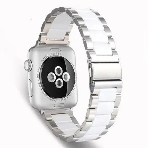 Keramische Smartwatch Polsband Roestvrij Staal 42mm 46mm 49mm Verstelbaar Sieradenafwerking Horlogeband