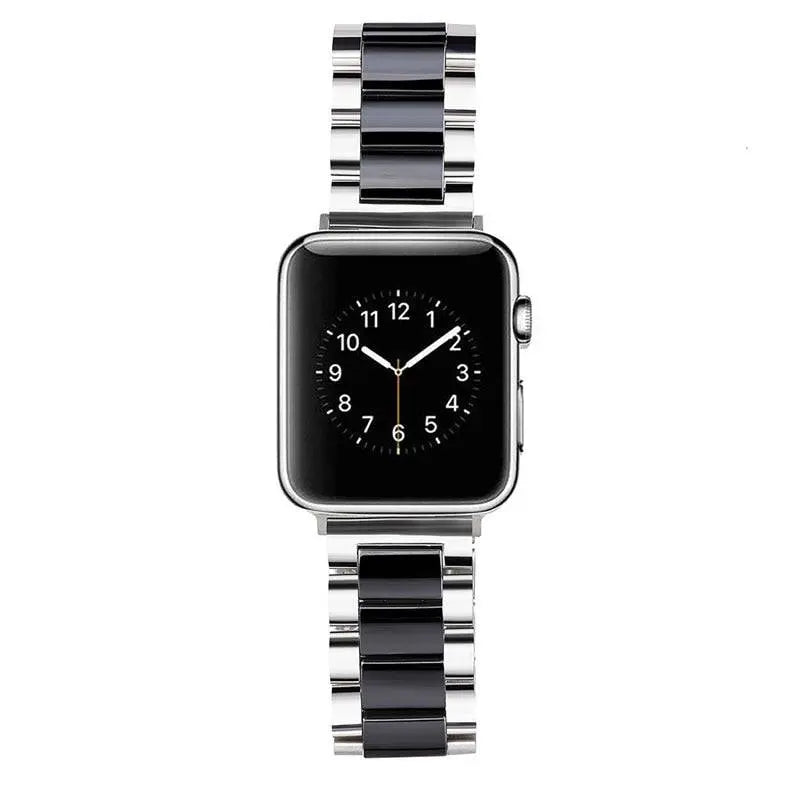 Keramische Smartwatch Polsband Roestvrij Staal 42mm 46mm 49mm Verstelbaar Sieradenafwerking Horlogeband