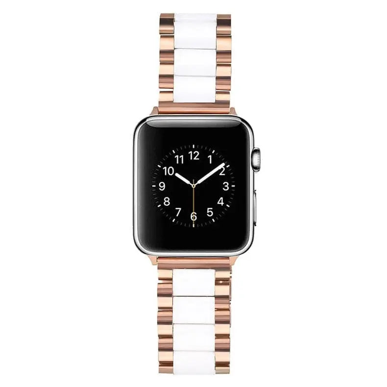 Keramische Smartwatch Polsband Roestvrij Staal 42mm 46mm 49mm Verstelbaar Sieradenafwerking Horlogeband