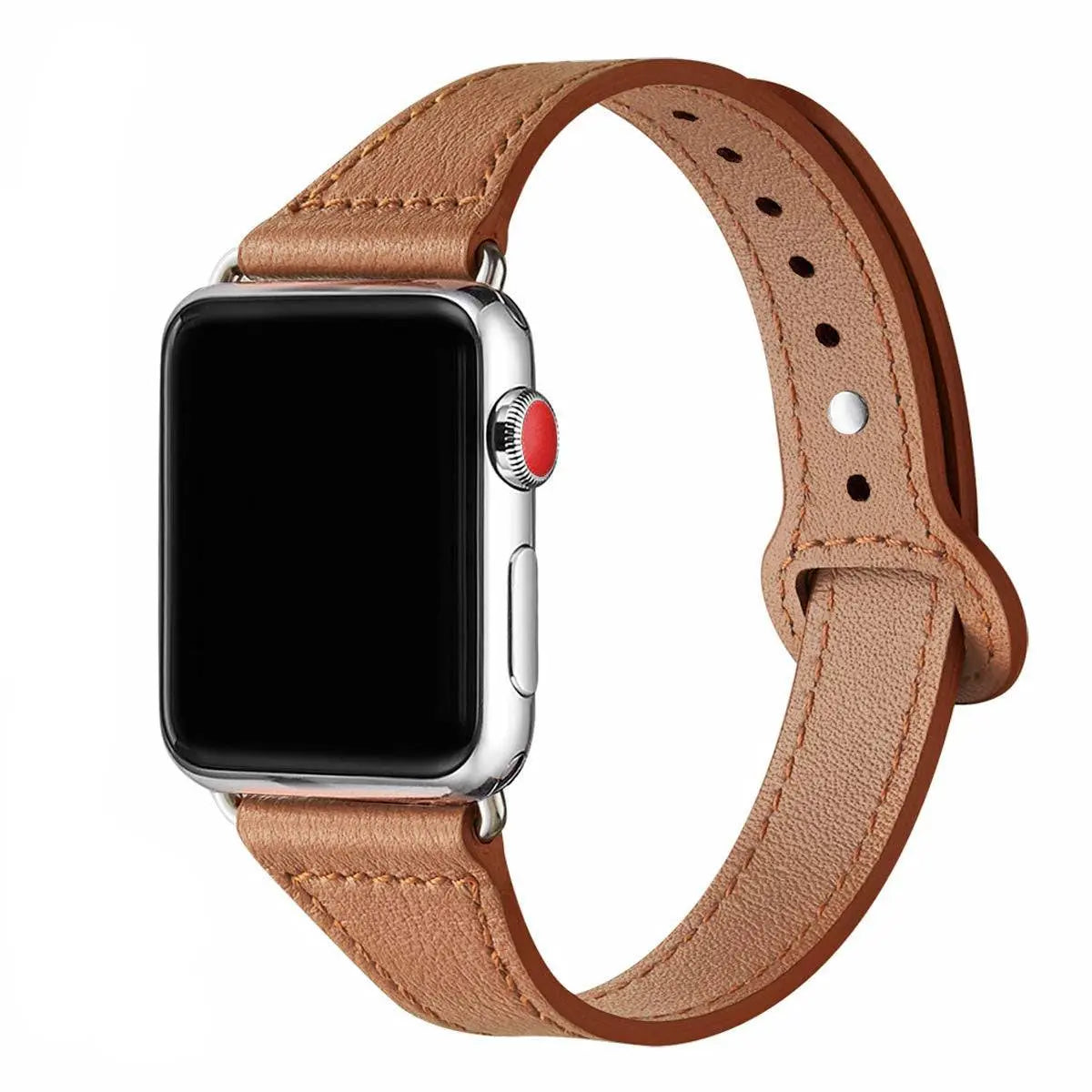 Leren Horlogebandje Dames Smal 38-49mm Smartwatch Premium Sluiting Stijlvol Comfortabel Verstelbaar Accessoire