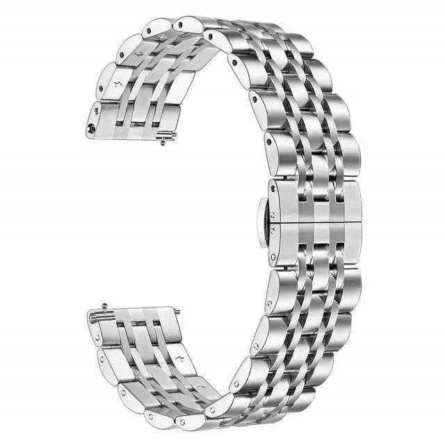 Roestvrijstalen Horlogeband 20mm 22mm Smartwatch Verstelbaar Stijlvol Polsband Metaal Universeel Accessoire