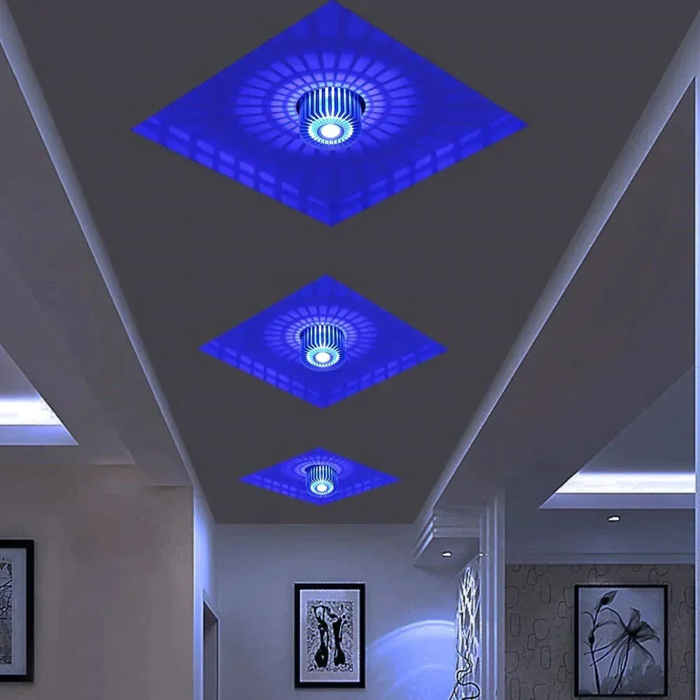Inbouw LED Plafondspot 3W Aluminium Kleurrijk Sfeerlicht Gang Balkon Studeerkamer Slaapkamer Woonkamer