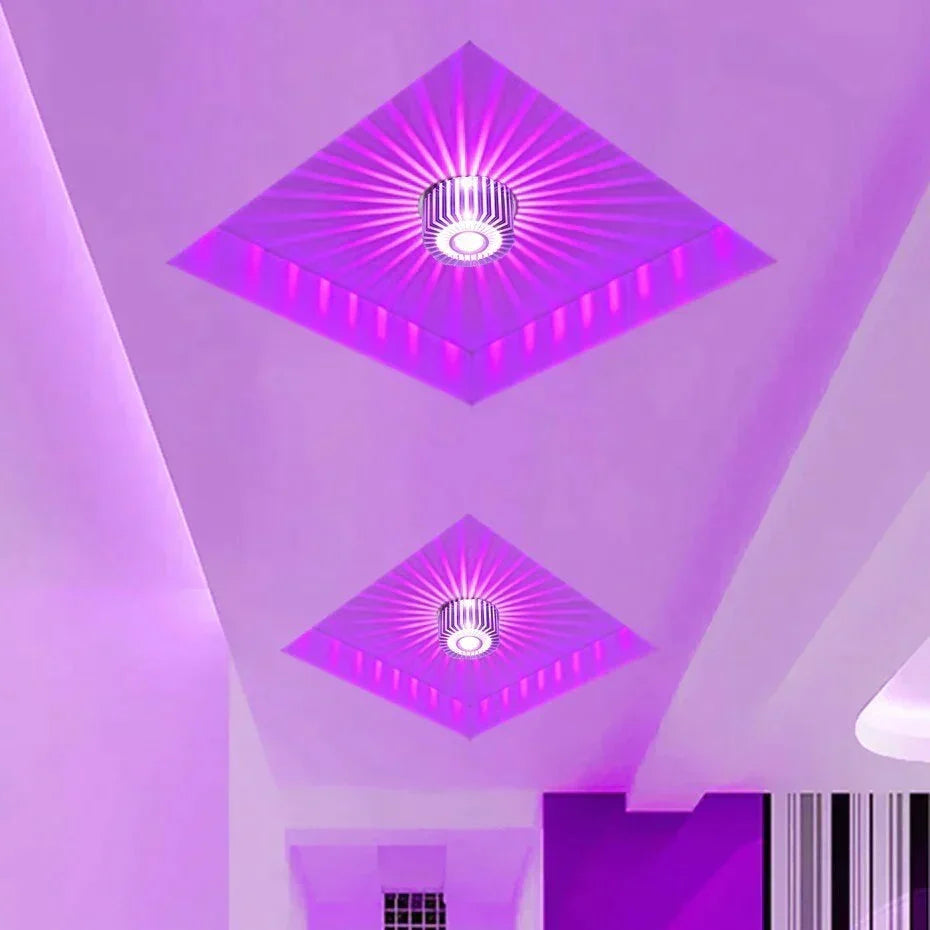 Inbouw LED Plafondspot 3W Aluminium Kleurrijk Sfeerlicht Gang Balkon Studeerkamer Slaapkamer Woonkamer
