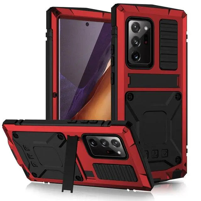 Metalen Telefoonhoes met Standaard Aluminium Schokbestendig Beschermhoes Smartphone Accessoire Robuust