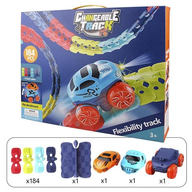 Magnetisch Racebaan Speelgoed Set voor Kinderen met Glow-in-the-Dark Functie 46-184 Delen Educatief Creatief