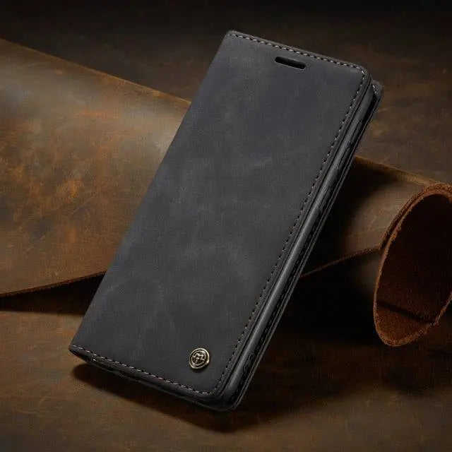 Leren Wallet Hoes met Pasjeshouder voor Galaxy S22 Plus Ultra - Beschermend Telefoonhoesje Portemonnee