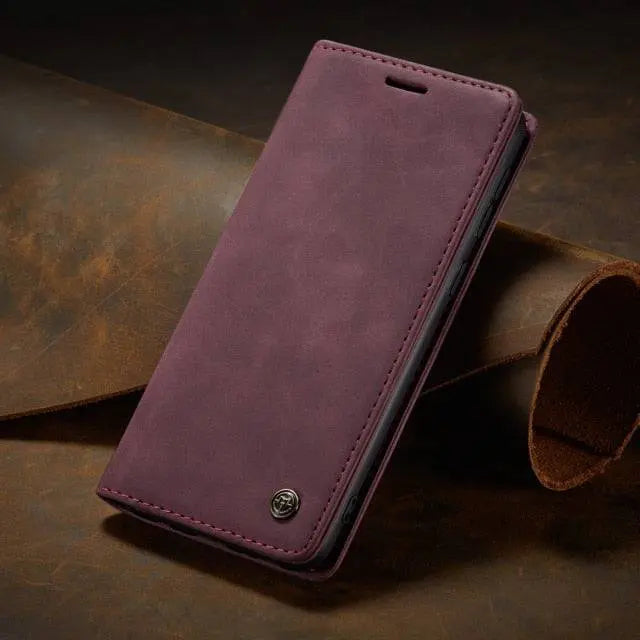Leren Wallet Hoes met Pasjeshouder voor Galaxy S22 Plus Ultra - Beschermend Telefoonhoesje Portemonnee