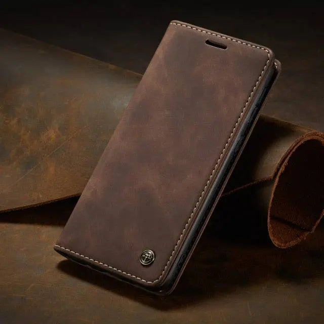 Leren Wallet Hoes met Pasjeshouder voor Galaxy S22 Plus Ultra - Beschermend Telefoonhoesje Portemonnee