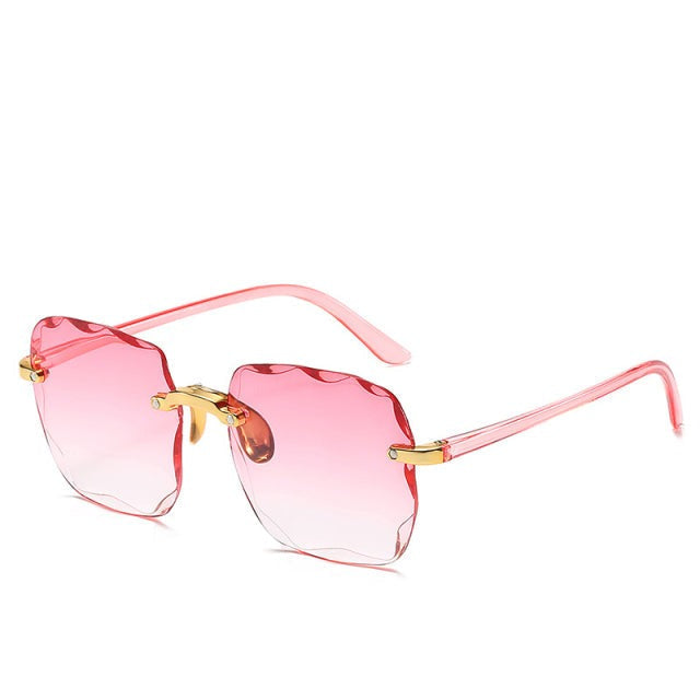 Randloze Rechthoekige Zonnebril UV400 Bescherming Unisex Vintage Stijl Lichtgewicht Dames Heren Retro