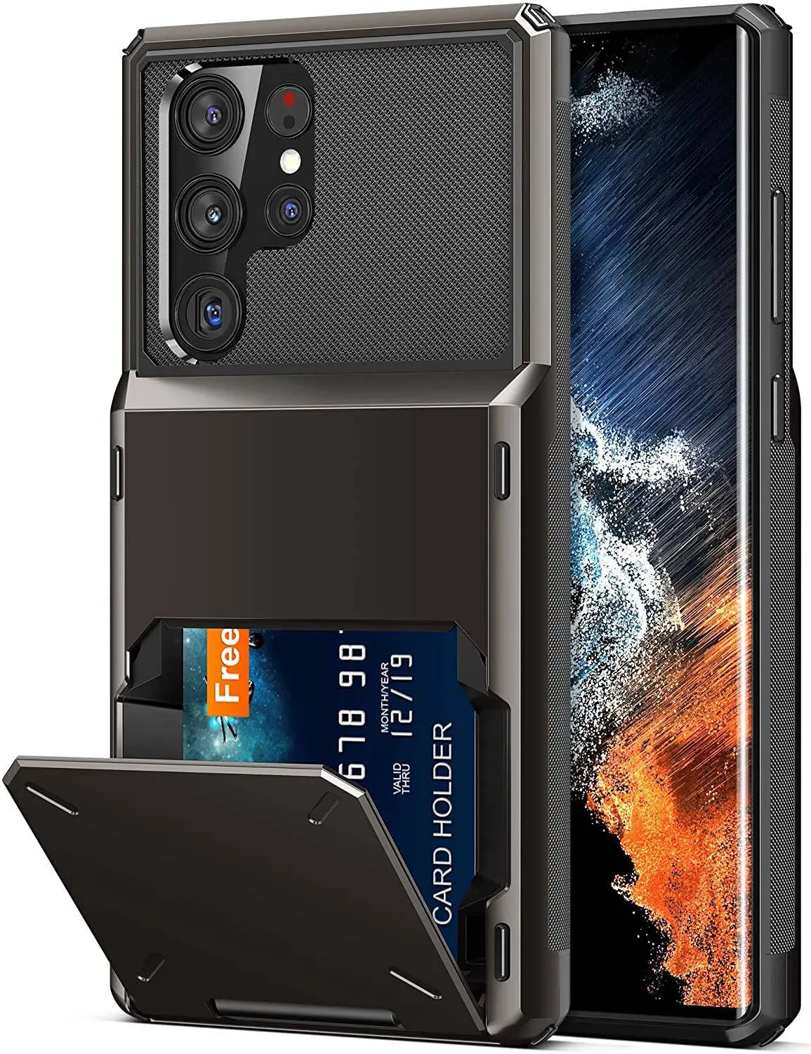 Gehard Telefoonhoesje met Kaarthouder voor Samsung Galaxy S22 Ultra Plus Robuust Pantserschild Beschermhoes