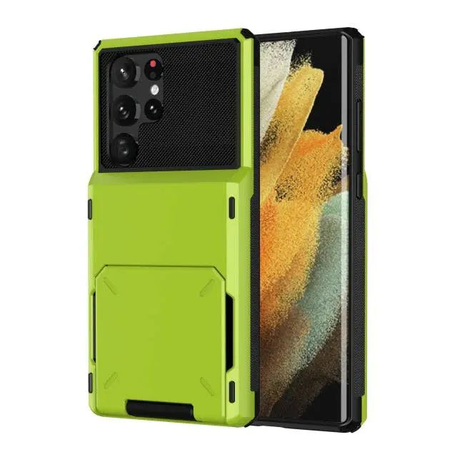 Gehard Telefoonhoesje met Kaarthouder voor Samsung Galaxy S22 Ultra Plus Robuust Pantserschild Beschermhoes
