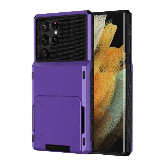 Gehard Telefoonhoesje met Kaarthouder voor Samsung Galaxy S22 Ultra Plus Robuust Pantserschild Beschermhoes