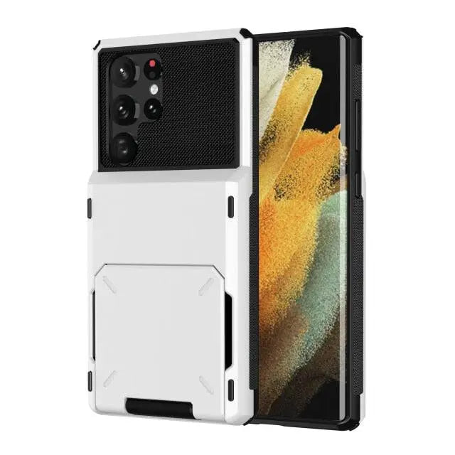 Gehard Telefoonhoesje met Kaarthouder voor Samsung Galaxy S22 Ultra Plus Robuust Pantserschild Beschermhoes