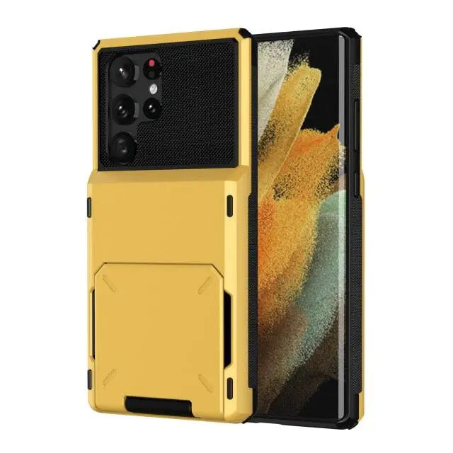 Gehard Telefoonhoesje met Kaarthouder voor Samsung Galaxy S22 Ultra Plus Robuust Pantserschild Beschermhoes