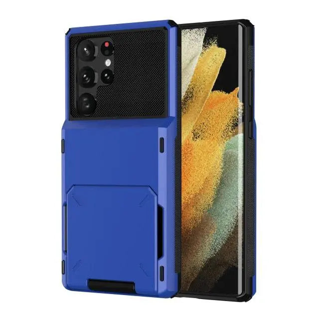 Gehard Telefoonhoesje met Kaarthouder voor Samsung Galaxy S22 Ultra Plus Robuust Pantserschild Beschermhoes