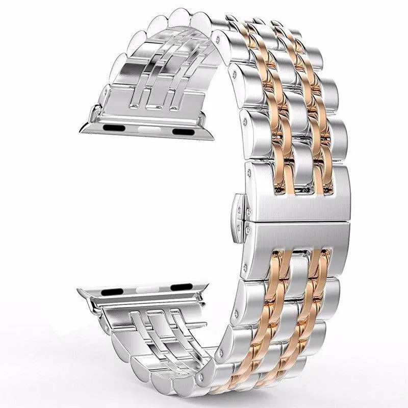 Schakelarmband Smartwatch 38-49mm Siliconen Polsband Sporthorloge Zwart Zilver Goud Verstelbaar Universeel