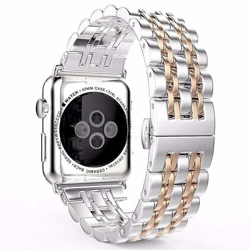 Schakelarmband Smartwatch 38-49mm Siliconen Polsband Sporthorloge Zwart Zilver Goud Verstelbaar Universeel