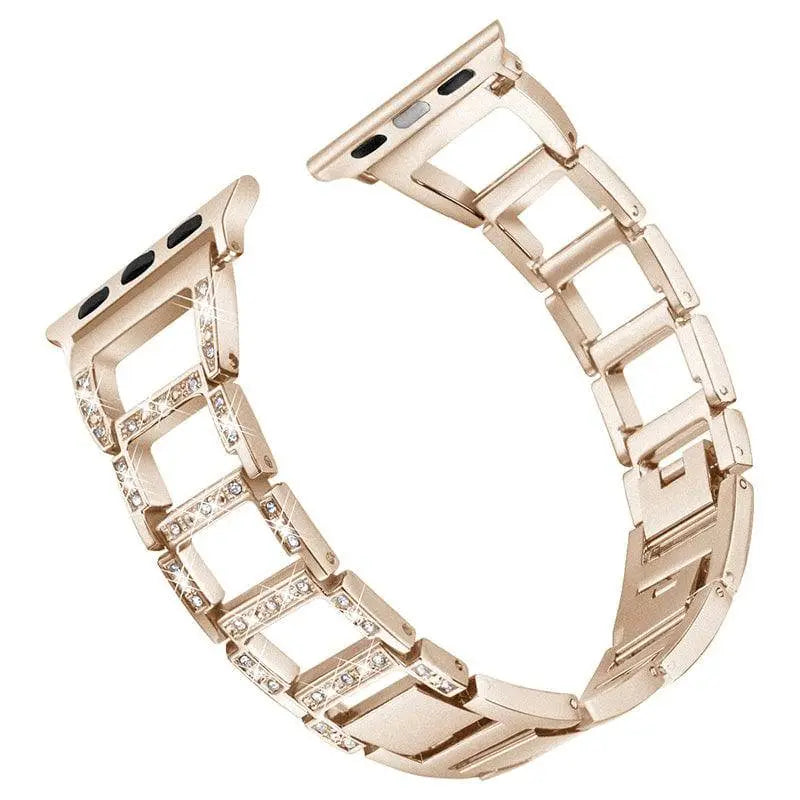 Smartwatch Armband Metaal 38-49mm Goud Zilver Rosé Zwart Elegante Schakelband Horloge Polsband Verstelbaar
