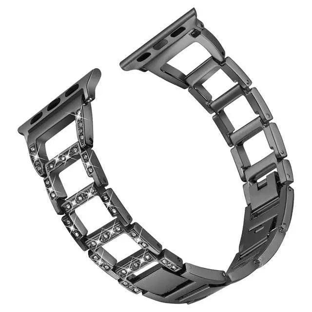Smartwatch Armband Metaal 38-49mm Goud Zilver Rosé Zwart Elegante Schakelband Horloge Polsband Verstelbaar