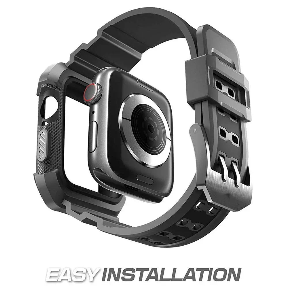 Robuuste Smartwatch Polsband Siliconen 38-49mm Sportband Verwisselbaar Waterdicht Zwart Outdoor Sport Actief