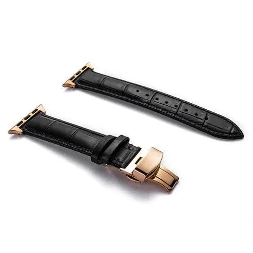 Lederen Smartwatch Bandje Rundleer 42-49mm Verstelbaar Polsband Sportief Casual Stijl Horloge Accessoire