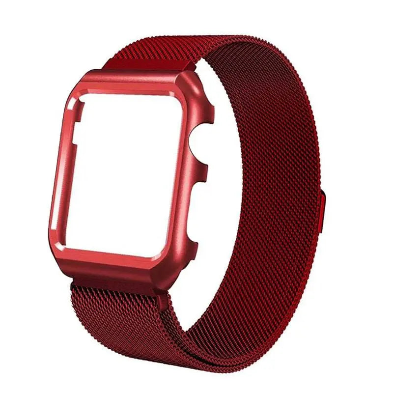 Smartwatch Bandje Roestvrij Staal Mesh met Beschermhoes 38mm 40mm 42mm 44mm Polsband Horlogeband Accessoire
