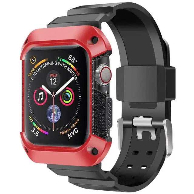 Robuuste Smartwatch Polsband Siliconen 38-49mm Sportband Verwisselbaar Waterdicht Zwart Outdoor Sport Actief
