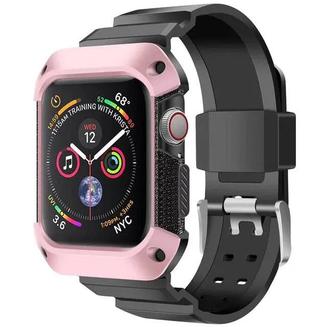 Robuuste Smartwatch Polsband Siliconen 38-49mm Sportband Verwisselbaar Waterdicht Zwart Outdoor Sport Actief