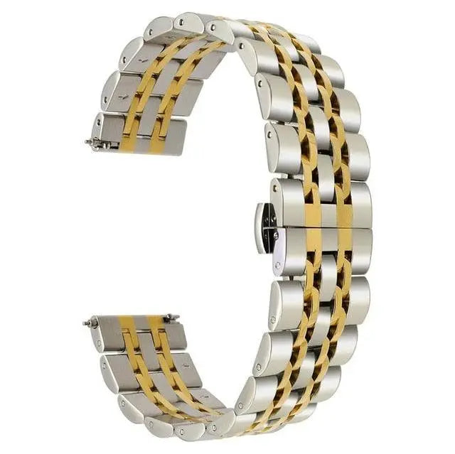 Roestvrijstalen Horlogeband 22mm Smartwatch Polsband Metalen Schakelband Verstelbaar Universeel Robuust